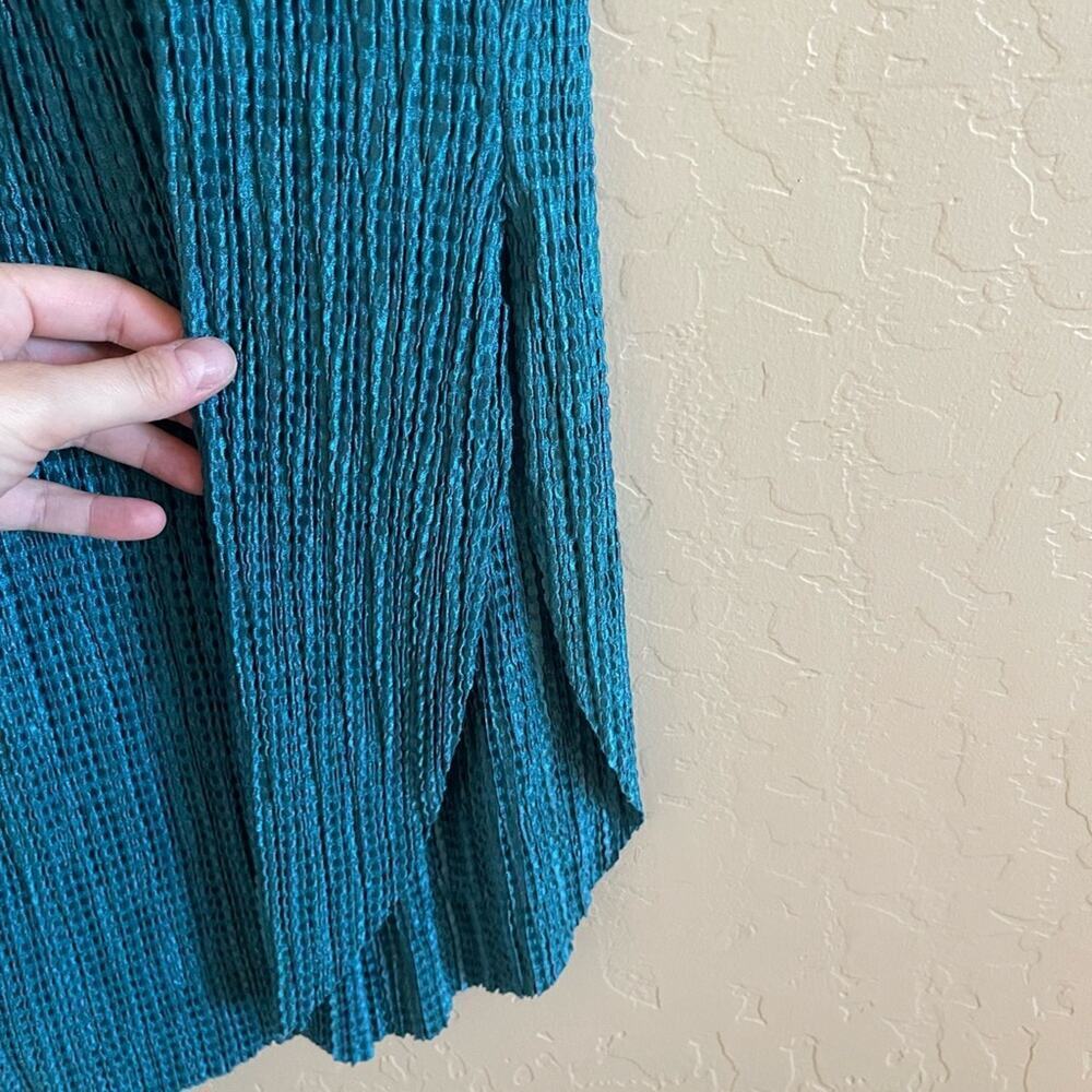 Sabina Musayev Odelle Teal Textured‎ Midi Skirt S Petite - Picture 5 of 8